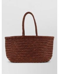 Dragon Diffusion - Bamboo Triple Jump Big Leather Beach Bag - Lyst