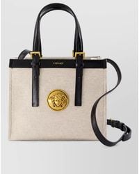 Versace - La Medusa Mini Leather Clutch Bag - Lyst