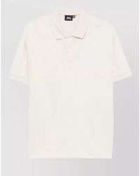 Stussy - Short Sleeve Polo Collar T Shirt - Lyst