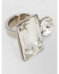 Dries Van Noten - Open Crystal Ring Adjustable Two Stone Design - Lyst