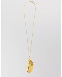 ARMARIUM - Long Necklace Mussel Shell Textured Pendant - Lyst