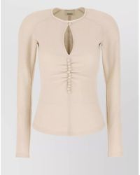 Isabel Marant - Cutout Puff-Sleeve Blouse - Lyst
