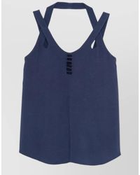 Emporio Armani - Viscose V-Neck Sleeveless Top - Lyst