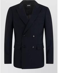 BOSS - Tailored Double Breasted Jacket Notch Lapel - Lyst