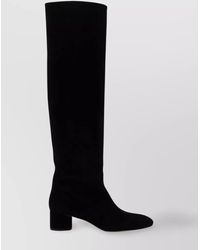 Aeyde - Suede Block Heel Over-The-Knee Boots - Lyst