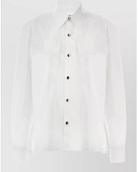 Thelatest - Bruna Shirt Chest Pockets Long Sleeves Collar - Lyst