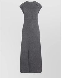Jil Sander - Ribbed Knit Short-Sleeve Maxi Dress - Lyst