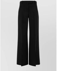 McQueen - High Wasit Wide-Leg Trousers - Lyst