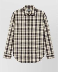 Balenciaga - Regular Fit Cotton Flannel Check Shirt - Lyst