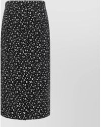 Dolce & Gabbana - Silk Floral-Print High-Rise Midi Pencil Skirt - Lyst