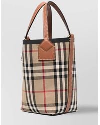 Burberry - London Vintage Check Mini Bucket Bag - Lyst