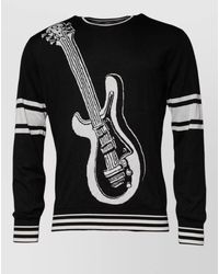 Dolce & Gabbana - Guitar Pattern Knit Sweater - Lyst