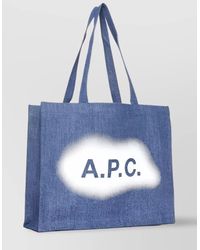 A.P.C. - Diane Logo Denim Tote Bag - Lyst
