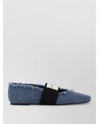 Givenchy - Denim Loafers Pointed Toe Frayed Edges - Lyst