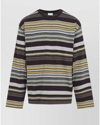 Dries Van Noten - Long Sleeve Graphic Stripe Cotton T Shirt - Lyst