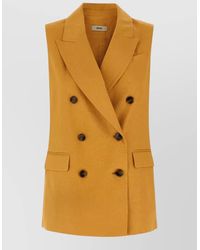 Herno - Linen Vest Sleeveless Notched Lapels Buttons - Lyst
