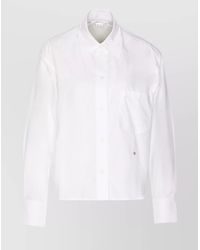 Victoria Beckham - Shirt With Chest Pocket And Collar - Lyst
