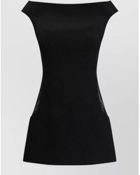 Marine Serre - Wool Bouclé Sleeveless Mini Dress - Lyst
