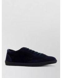 Brunello Cucinelli - Low Profile Round Toe Suede Sneakers Rubber Sole - Lyst