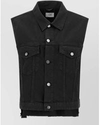 Haikure - Cotton Denim Sleeveless Relaxed-Fit Vest - Lyst