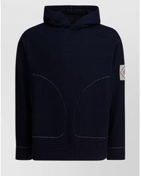 C.P. Company - Hooded Sweatshirt With Front Pocket And Stitching - Lyst