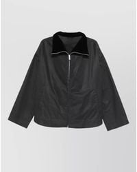 TOTEME - Organic Cotton Velvet Collar Fitted Jacket - Lyst
