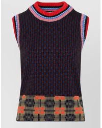 Dries Van Noten - Wool Ribbed Sleeveless Knitted Top - Lyst