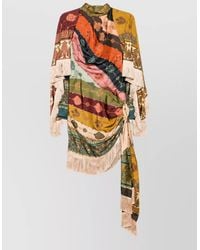 Zimmermann - Silk Paisley-Print Draped Mini Dress - Lyst