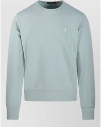 Ralph Lauren - Crew Neck Sweatshirt Long Sleeve Ribbed Trim - Lyst