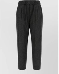 Giorgio Armani - Wool Silk Cashmere Stretch Relaxed-Fit Pants - Lyst