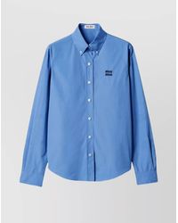 Miu Miu - Poplin Shirt Long Sleeves - Lyst