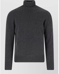 Drumohr - High Neck Plain Knit Regular Fit Sweater - Lyst