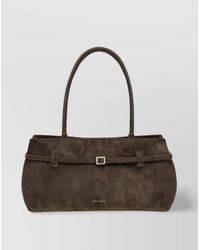 MANU Atelier - Rectangular Shape Top Handles Buckle Detail Bag - Lyst