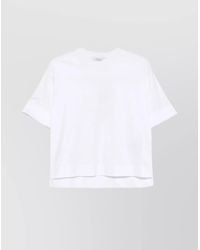 Max Mara - Logo Crew Neck Cotton T-Shirt - Lyst