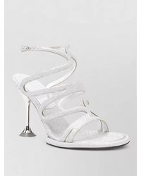 Sergio Rossi - Sandals Glitter Heel Open Toe Straps - Lyst