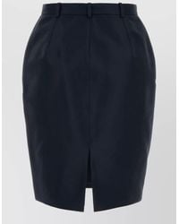Gucci - Faille Skirt Belt Loops Front And Back Slits - Lyst