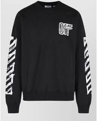 Off-White c/o Virgil Abloh - Motion Arrow Cotton Sweatshirt Crew Neck - Lyst