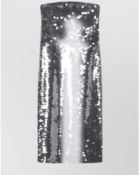 Sportmax - Gradient Sequin Strapless Midi Dress - Lyst