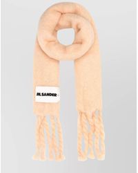 Jil Sander - Soft Mohair Blend Scarf With Fringed Ends - Lyst