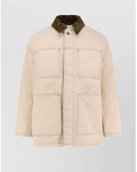 Ami Paris - Denim Jacket With Adjustable Cuffs And Pockets - Lyst