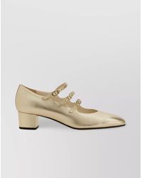 CAREL PARIS - "Kina" Triple Buckle Strap Block Heel Pumps - Lyst