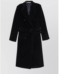 Tagliatore - Long Belted Double-Breasted Wool Coat - Lyst