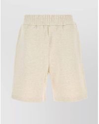 Fendi - Cotton Melange Bermuda Shorts - Lyst