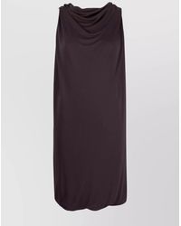 Lanvin - Draped Sleeveless Cowl-Neck Mini Dress - Lyst