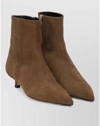 Aeyde - Leather Zippered Ankle Boots - Lyst