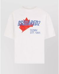 DSquared² - Cotton Logo Print Short Sleeve T-Shirt - Lyst