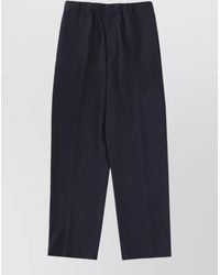 Lardini - Virgin Wool Drawstring Straight-Leg Trousers - Lyst
