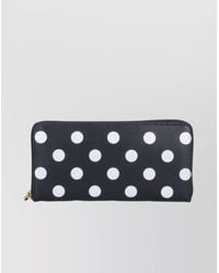 Comme des Garçons - Leather Polka-Dot Zip-Around Wallet - Lyst