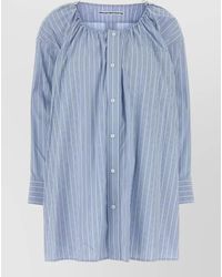 Alexander Wang - Poplin Shirt Dress Embroidery Long Sleeves - Lyst