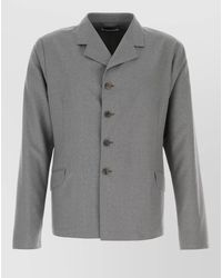Jil Sander - Wool Blazer Long Sleeves Notched Lapels Pockets - Lyst